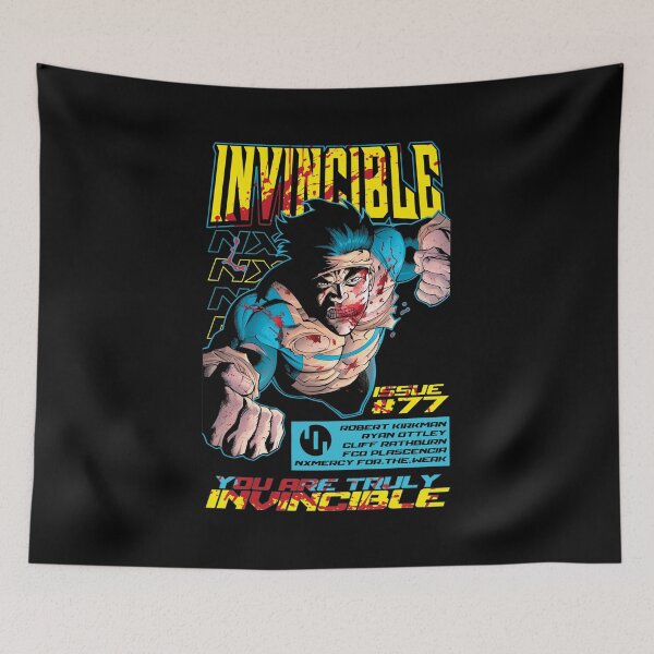 Item preview, Invincible Comic Art Blood Splatter Hero designed and sold by LAWRENCEROUGH.