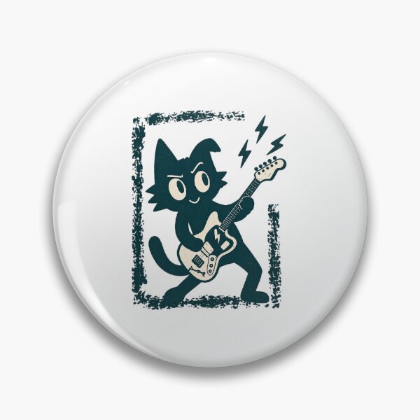 Item preview, Cool Rock Star Cat Playing Electric Guitar Vintage Retro designed and sold by YAWO-PAE.