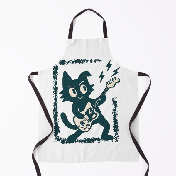 Item preview, Cool Rock Star Cat Playing Electric Guitar Vintage Retro designed and sold by YAWO-PAE.