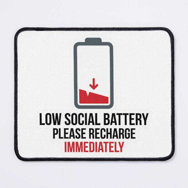 Item preview, Low Social Battery Please Recharge Immediately — Introvert Design designed and sold by FrozenFits.
