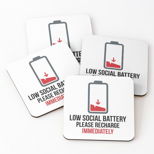 Item preview, Low Social Battery Please Recharge Immediately — Introvert Design designed and sold by FrozenFits.