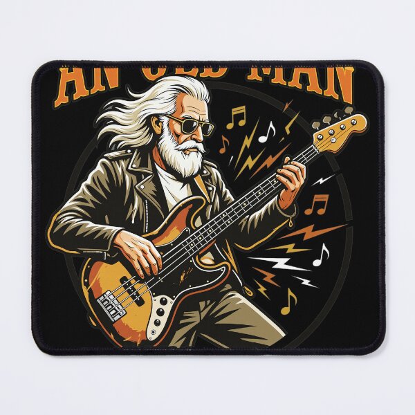 Item preview, Never Underestimate An Old Man With A Bass Guitar designed and sold by LAWRENCEROUGH.