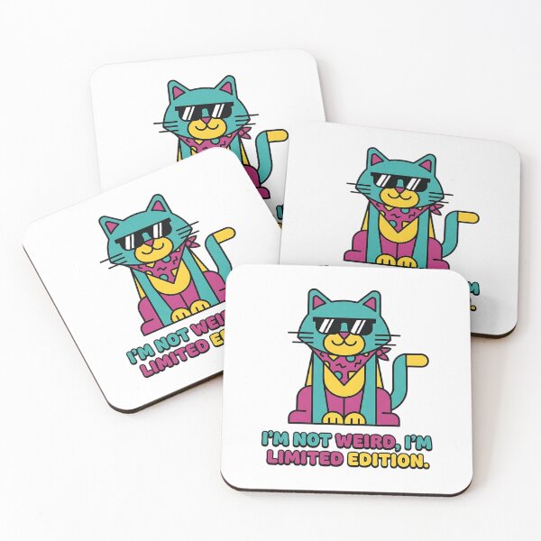 Item preview, I'm Not Weird I'm Limited Edition Retro Cat designed and sold by iwzzuel.