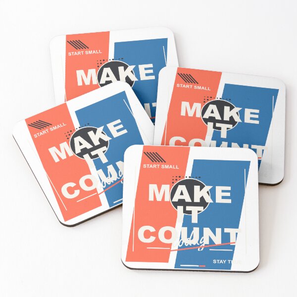 Item preview, Make It Count Start Small Stay True - Modern Typography Quote designed and sold by Venloomzy.