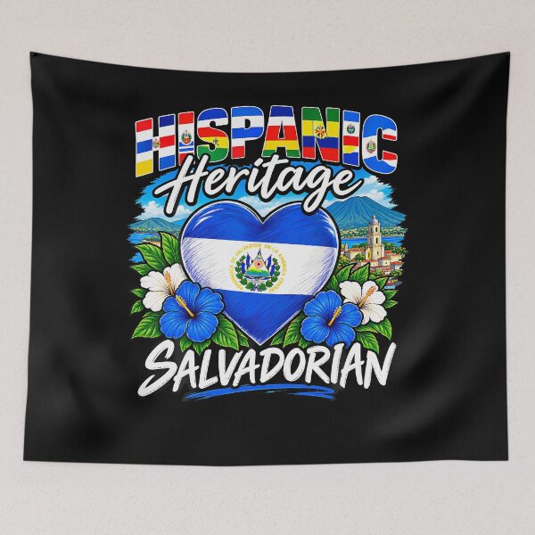 Item preview, El Salvador Floral Women Girl Hispanic Heritage Month designed and sold by PAROSSA.