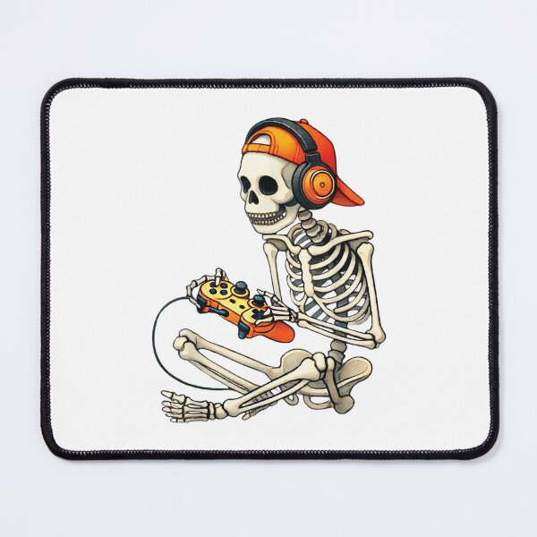 Item preview, Halloween Skeleton Gamer Video Gaming Boys Men Kids Tees designed and sold by Daisy Grimes.