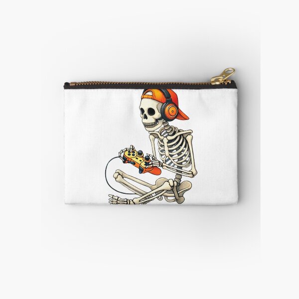 Item preview, Halloween Skeleton Gamer Video Gaming Boys Men Kids Tees  designed and sold by Daisy Grimes.