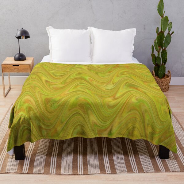 Item preview, Marbling Abstract Green Yellow designed and sold by ArtbyDebbieC.