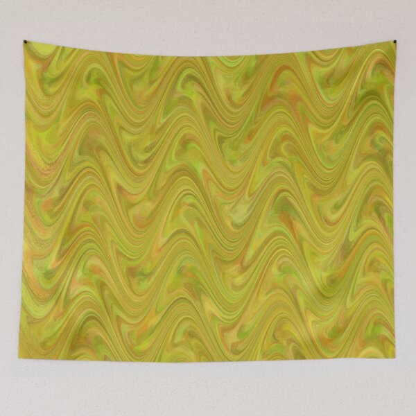 Item preview, Marbling Abstract Green Yellow designed and sold by ArtbyDebbieC.