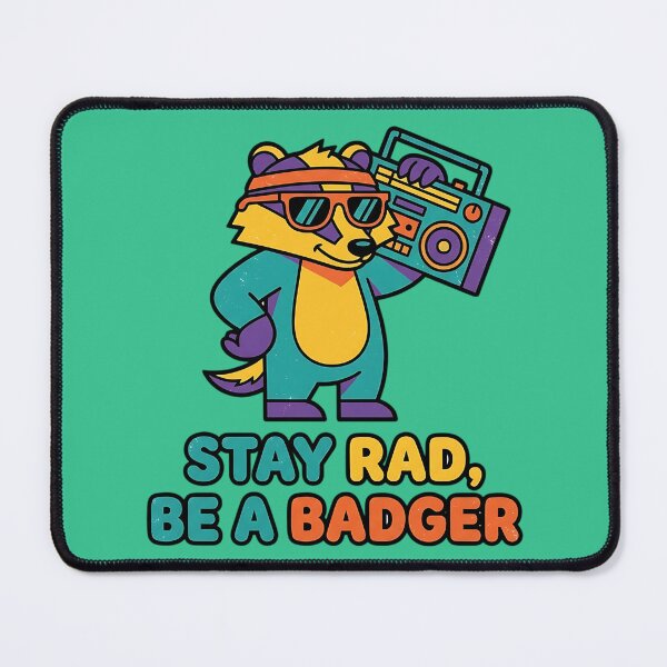 Item preview, Stay Rad Be A Badger Retro Boombox designed and sold by iwzzuel.