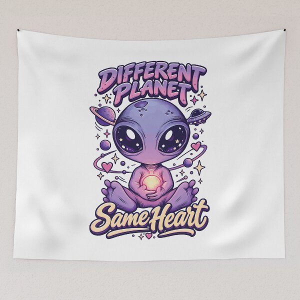 Item preview, Different Planet Same Heart Alien designed and sold by digijob.