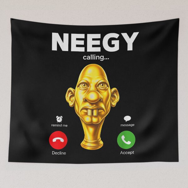 Item preview, Neegy Calling Internet Brainrot Humor Meme Gen Alpha Gen Z designed and sold by LizzyKeiko.