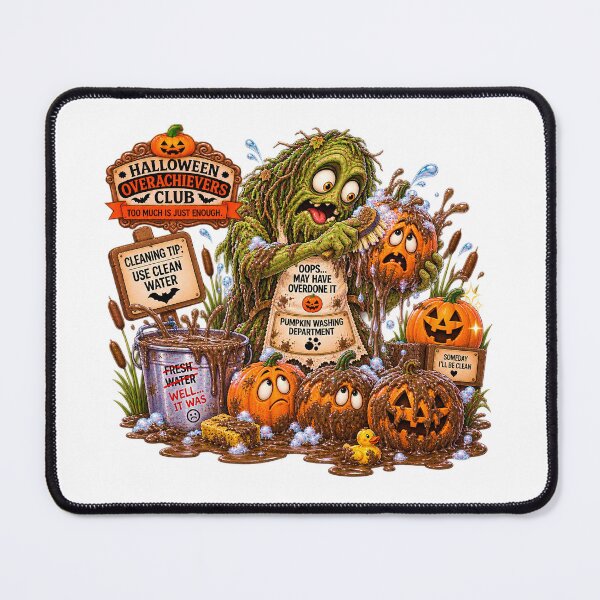 Item preview, ⚡HALLOWEEN OVERACHIEVERS CLUB - Swampie's Pumpkin Washing Department designed and sold by WheelieGdArt.