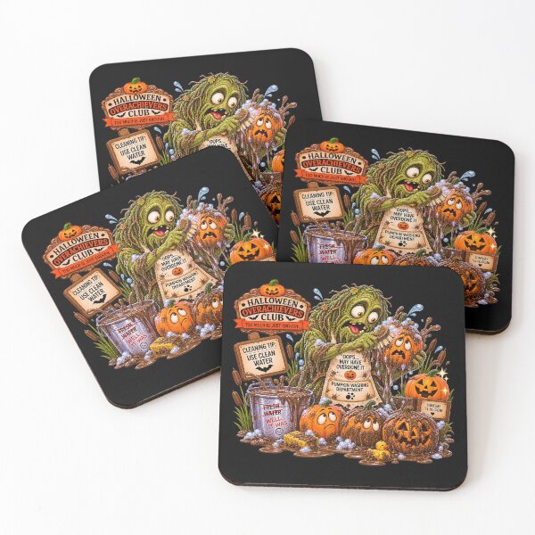 Item preview, ⚡HALLOWEEN OVERACHIEVERS CLUB -  Swampie's Pumpkin Washing Department - dark version designed and sold by WheelieGdArt.