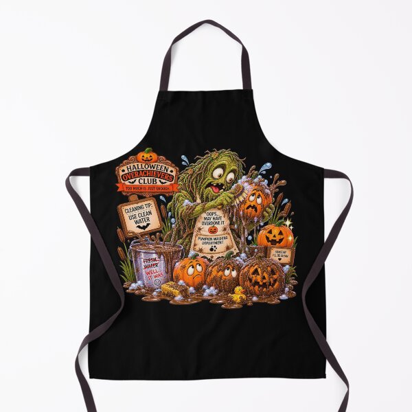 Item preview, ⚡HALLOWEEN OVERACHIEVERS CLUB -  Swampie's Pumpkin Washing Department - dark version designed and sold by WheelieGdArt.