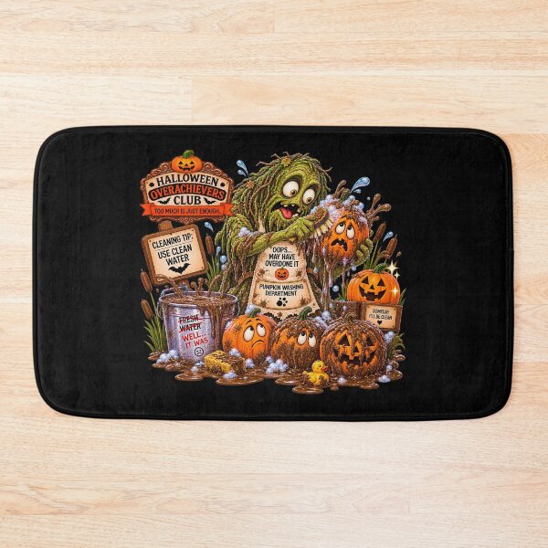 Item preview, ⚡HALLOWEEN OVERACHIEVERS CLUB -  Swampie's Pumpkin Washing Department - dark version designed and sold by WheelieGdArt.