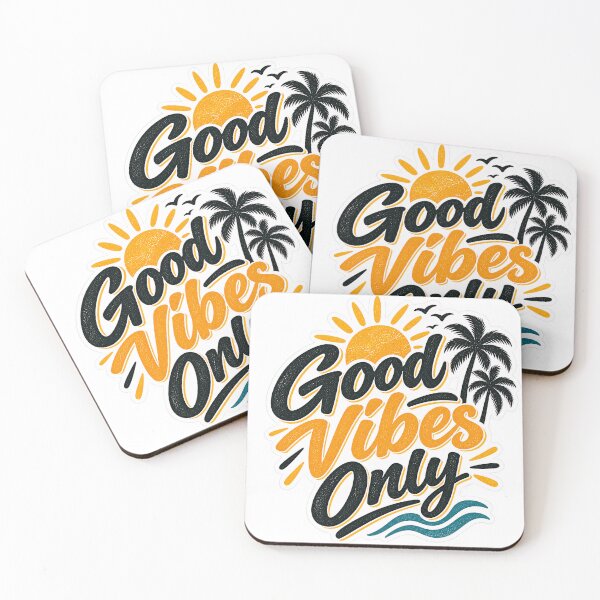 Item preview, Good Vibes Only Sunny Beach Sunset - Tropical Palm Tree & Ocean Design designed and sold by Venloomzy.