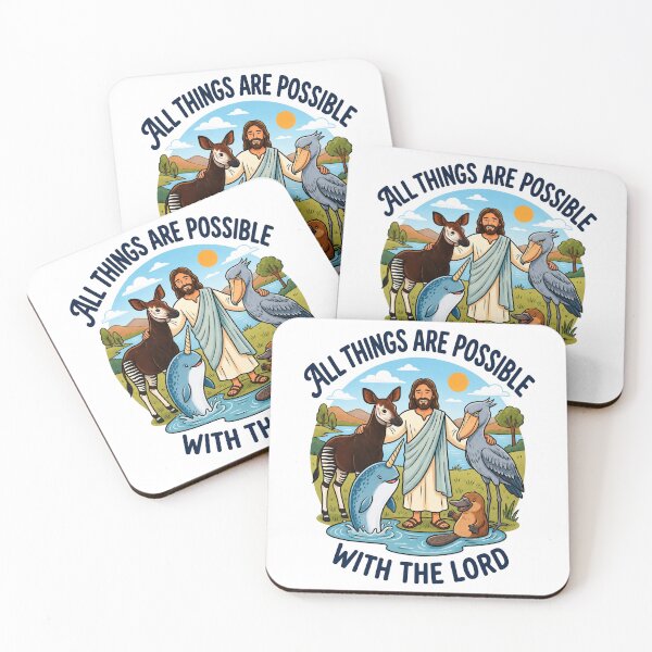 Item preview, Quirky Animals & Jesus Illustration designed and sold by FrozenFits.