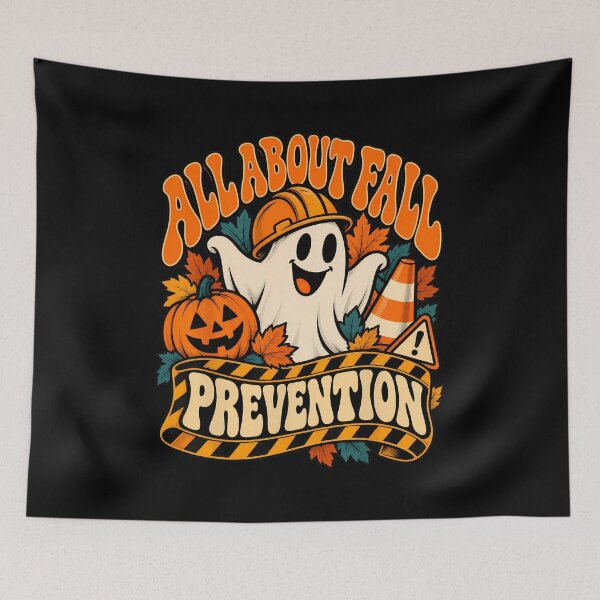 Item preview, All About Fall Prevention Ghost Hard Hat Halloween designed and sold by SoyLamderma.