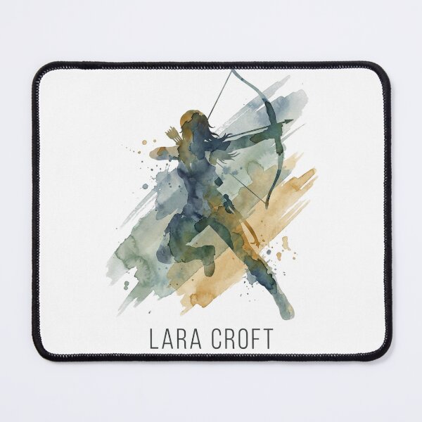 Item preview, Lara Croft Adventurer Watercolor Silhouette Art designed and sold by iwzzuel.