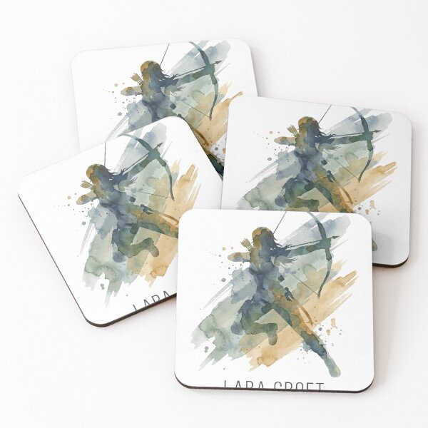 Item preview, Lara Croft Adventurer Watercolor Silhouette Art designed and sold by iwzzuel.
