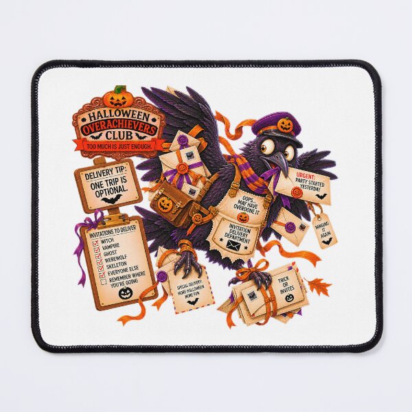 Item preview, ⚡HALLOWEEN OVERACHIEVERS CLUB - Raven's Invitation Delivery Department designed and sold by WheelieGdArt.