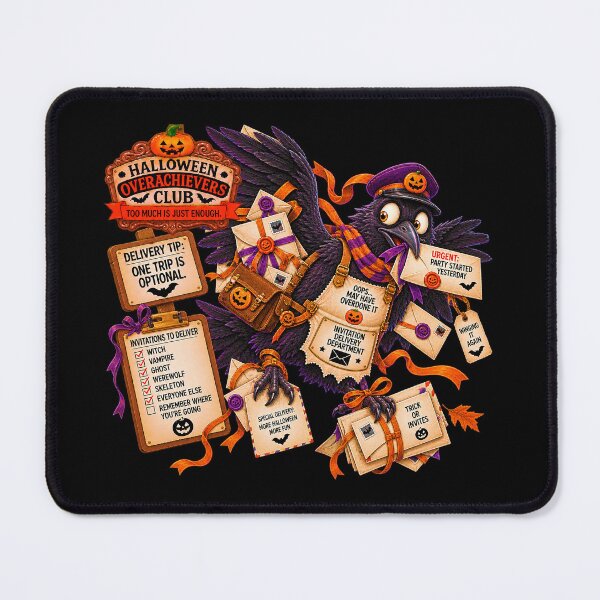 Item preview, ⚡HALLOWEEN OVERACHIEVERS CLUB - Raven's Invitation Delivery Department - dark version designed and sold by WheelieGdArt.