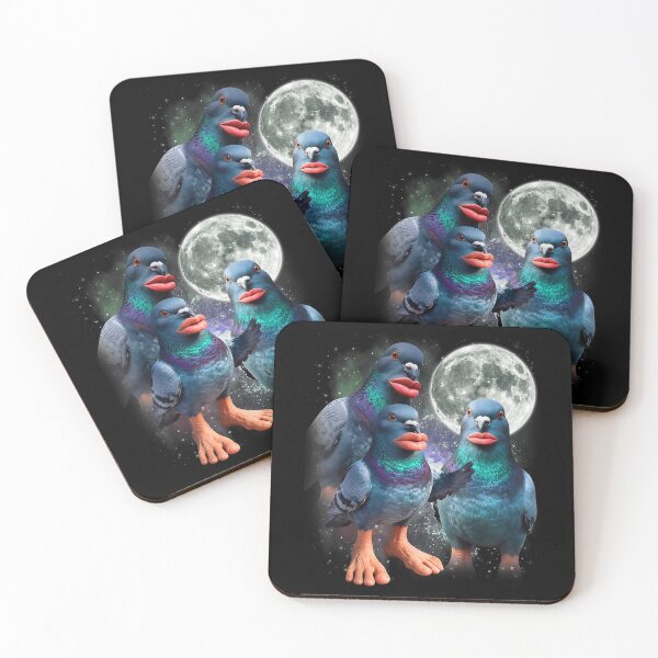 Item preview, Funny Three Cantina Pigeon Howling at the Moon Brainrot Meme designed and sold by LizzyKeiko.