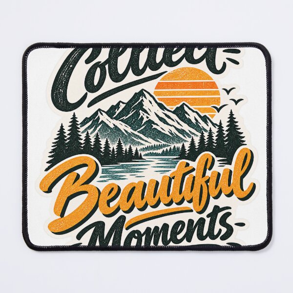 Item preview, Collect Beautiful Moments - Inspirational Mountain Hiking Quote designed and sold by Venloomzy.