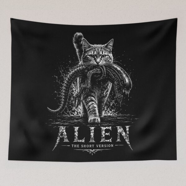 Item preview, Space Creature Cat Funny Sci-fi Parody Graphic Cat Lover designed and sold by LizzyKeiko.