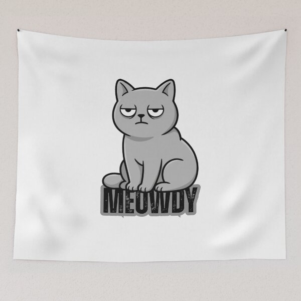 Item preview, Funny Meowdy Western Cowboy Cat Grumpy Grey Kitten Gift Design designed and sold by KarimFisal.