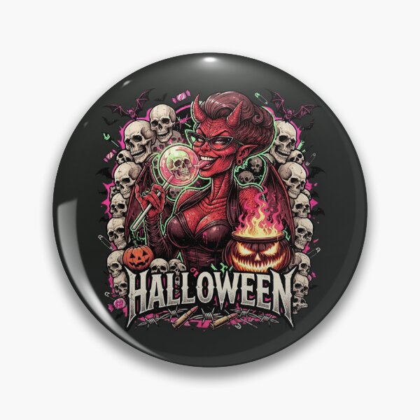 Item preview, Halloween She Devil Lollipop Skulls Cauldron designed and sold by Voodoo Store Paranormal Collections.