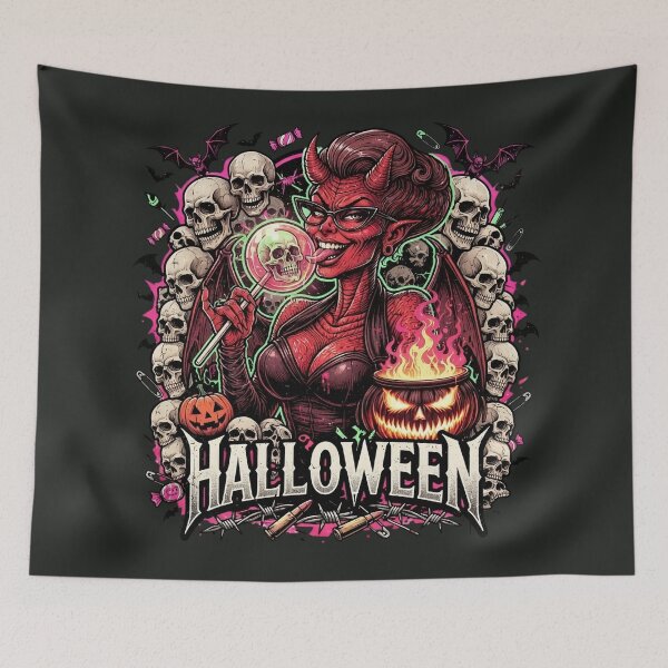 Item preview, Halloween She Devil Lollipop Skulls Cauldron designed and sold by Voodoo Store Paranormal Collections.