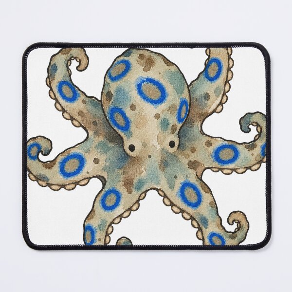 Item preview, Blue Ringed Octopus Watercolor Ocean Animal Art designed and sold by Jessie's Palette.