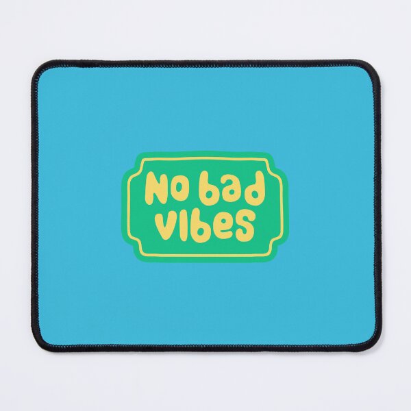 Item preview, No Bad Vibes Retro Bubbly Typography designed and sold by PixellaneArt.