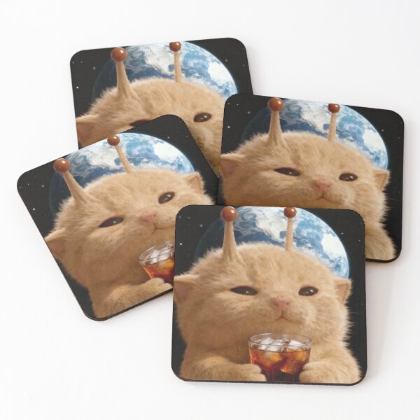Item preview, Cool kitty drinking cocacola designed and sold by ColorSprout.