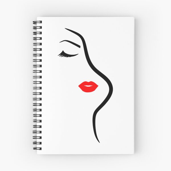 Item preview, Pretty Girl Face Minimalist Art Closed Eyes Eyelashes White Black Red Shapes Mania designed and sold by Shapes-Mania.