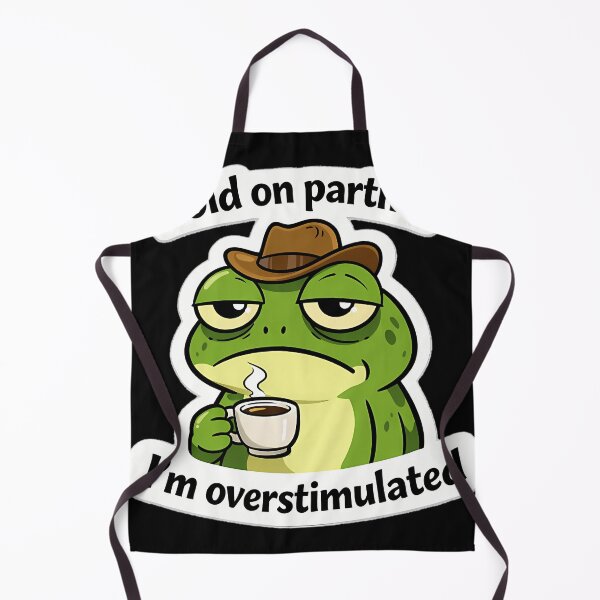 Item preview, Hold On Partner I'M Overstimulated Frog Meme designed and sold by Rahhal.