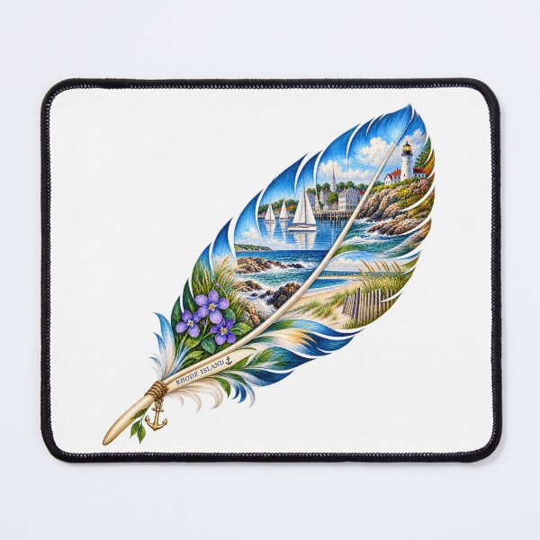 Item preview, Rhode Island Ocean State Feather designed and sold by Whimspired By Paxx.
