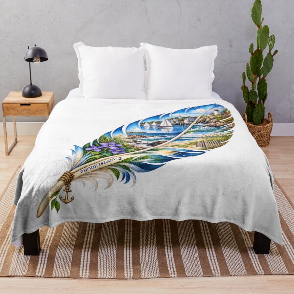 Item preview, Rhode Island Ocean State Feather designed and sold by Whimspired By Paxx.
