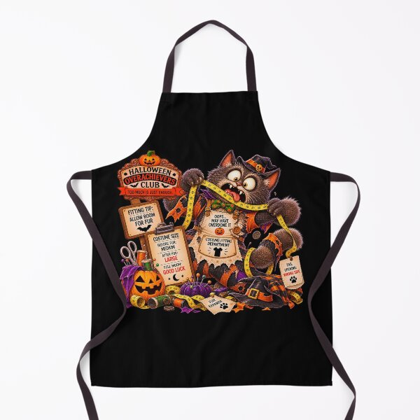 Item preview,  ⚡HALLOWEEN OVERACHIEVERS CLUB - Werecat's Costume Fitting Department Chaos - dark version designed and sold by WheelieGdArt.