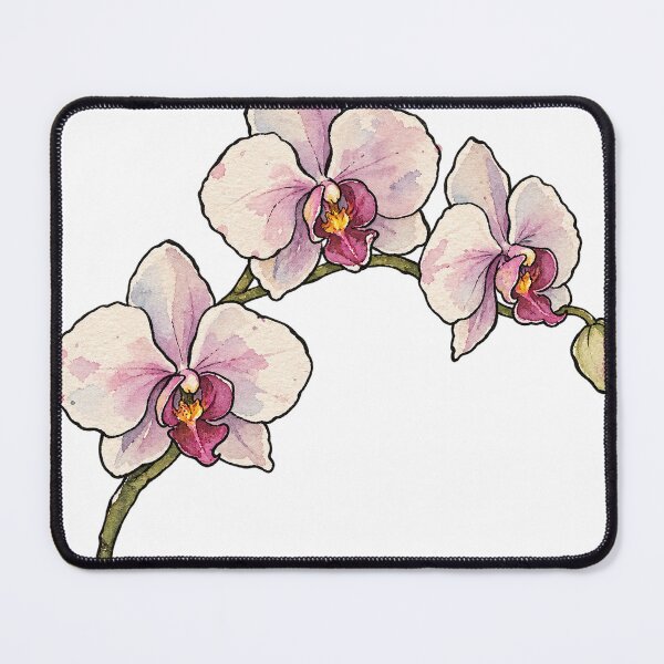 Item preview, Watercolor Pink Orchid Flower Stem in Bloom designed and sold by Jessie's Palette.