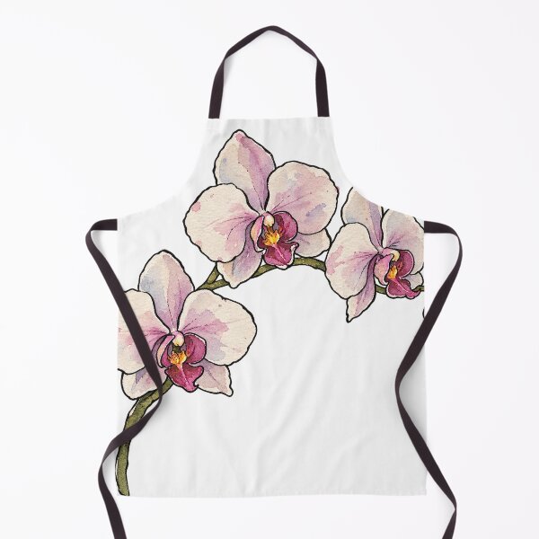 Item preview, Watercolor Pink Orchid Flower Stem in Bloom designed and sold by Jessie's Palette.