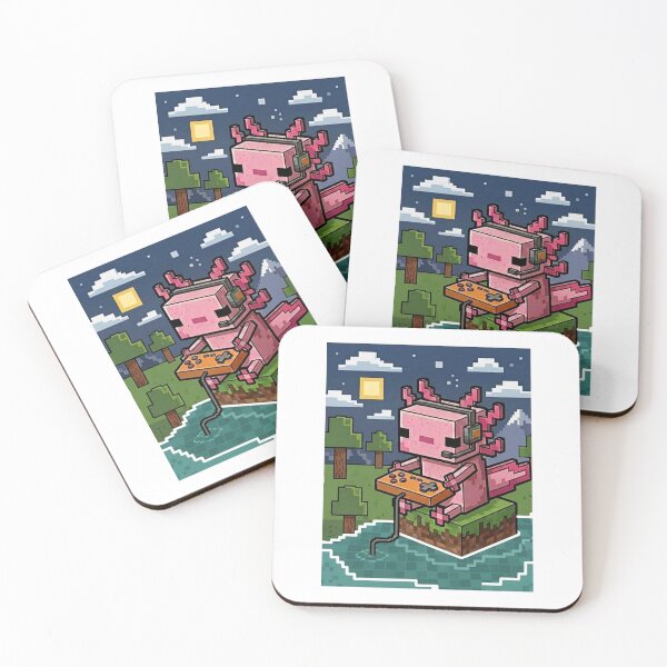 Item preview, Pixel Art Axolotl Gamer Mine Inspired designed and sold by dschiffer12.