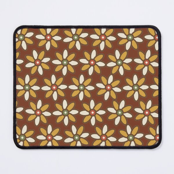 Item preview, Thick-Line Daisy Field 1970s Flower Power Pattern designed and sold by KungPowUnicorn.
