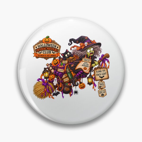 Item preview,  ⚡HALLOWEEN OVERACHIEVERS CLUB - Willa Witch's Transportation Commitee designed and sold by WheelieGdArt.
