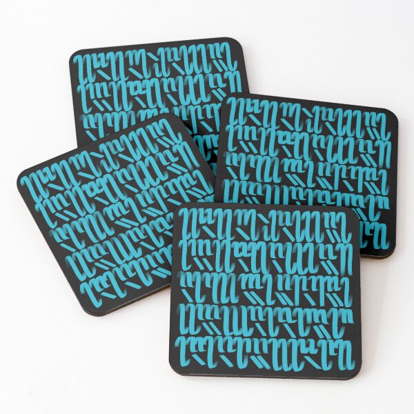 Item preview, Cyan lettering pattern designed and sold by rogerhoyosp.