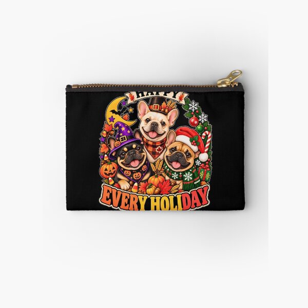 Item preview, Happy Every Holiday French Bulldog Halloween Thanksgiving Christmas designed and sold by JerdbordinShop.