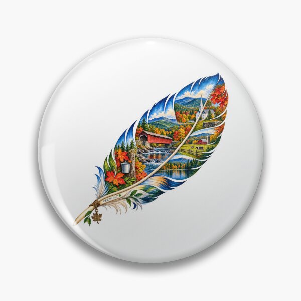 Item preview, Vermont Green Mountain Feather designed and sold by Whimspired By Paxx.