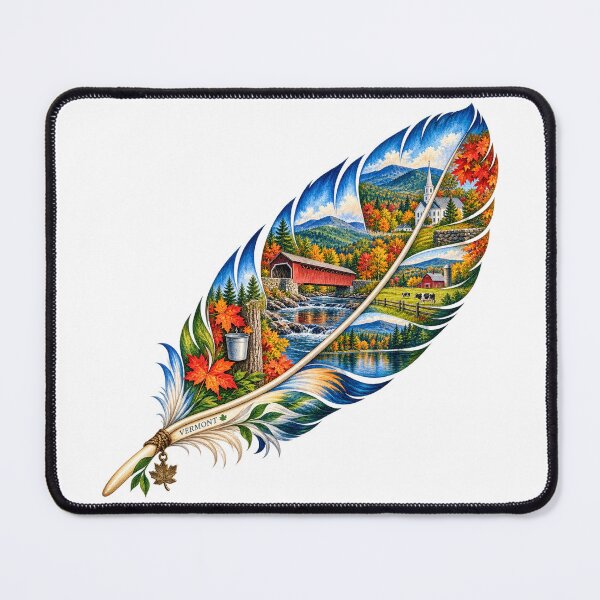 Item preview, Vermont Green Mountain Feather designed and sold by Whimspired By Paxx.